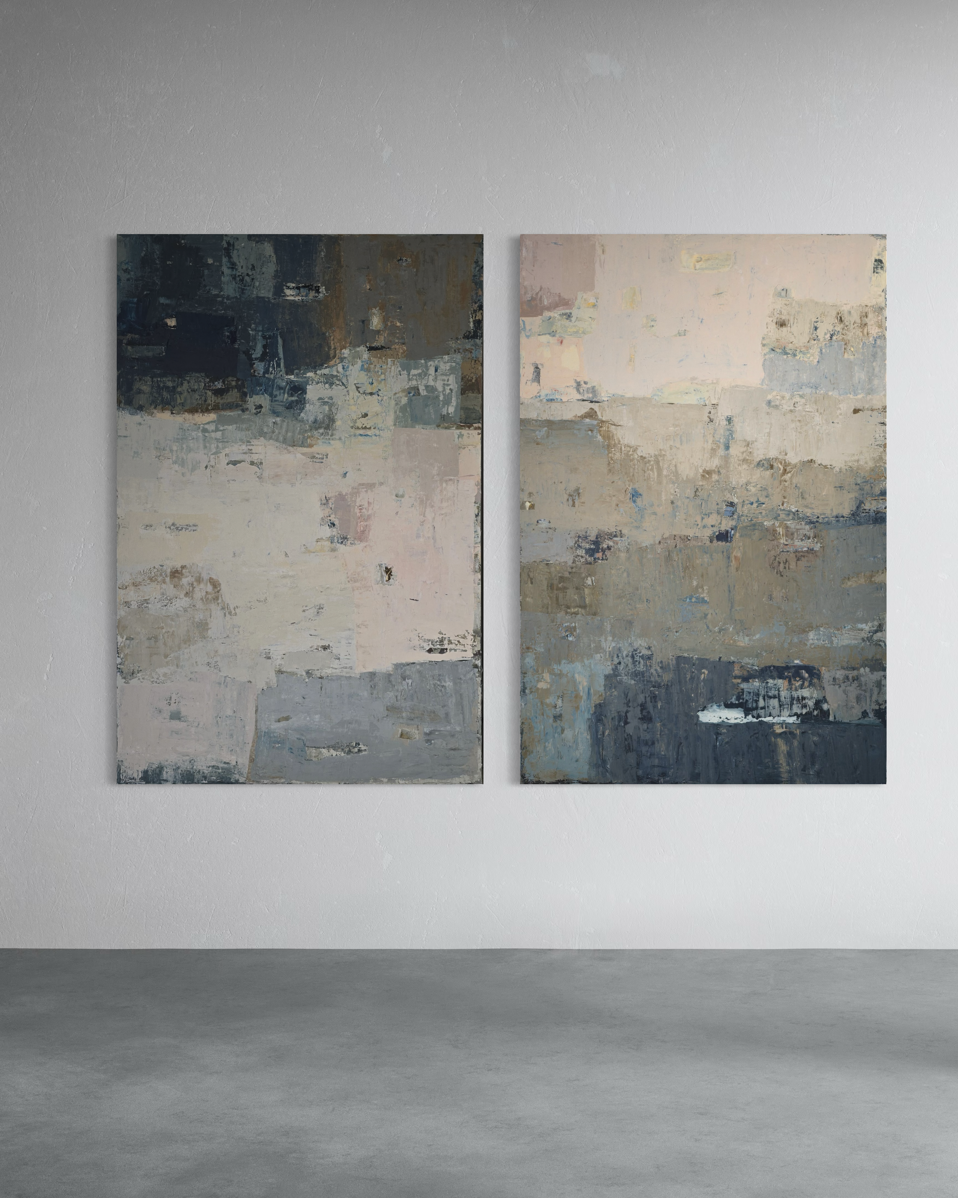 Abstract painting - Shades of Deep Sea. 150x100cm