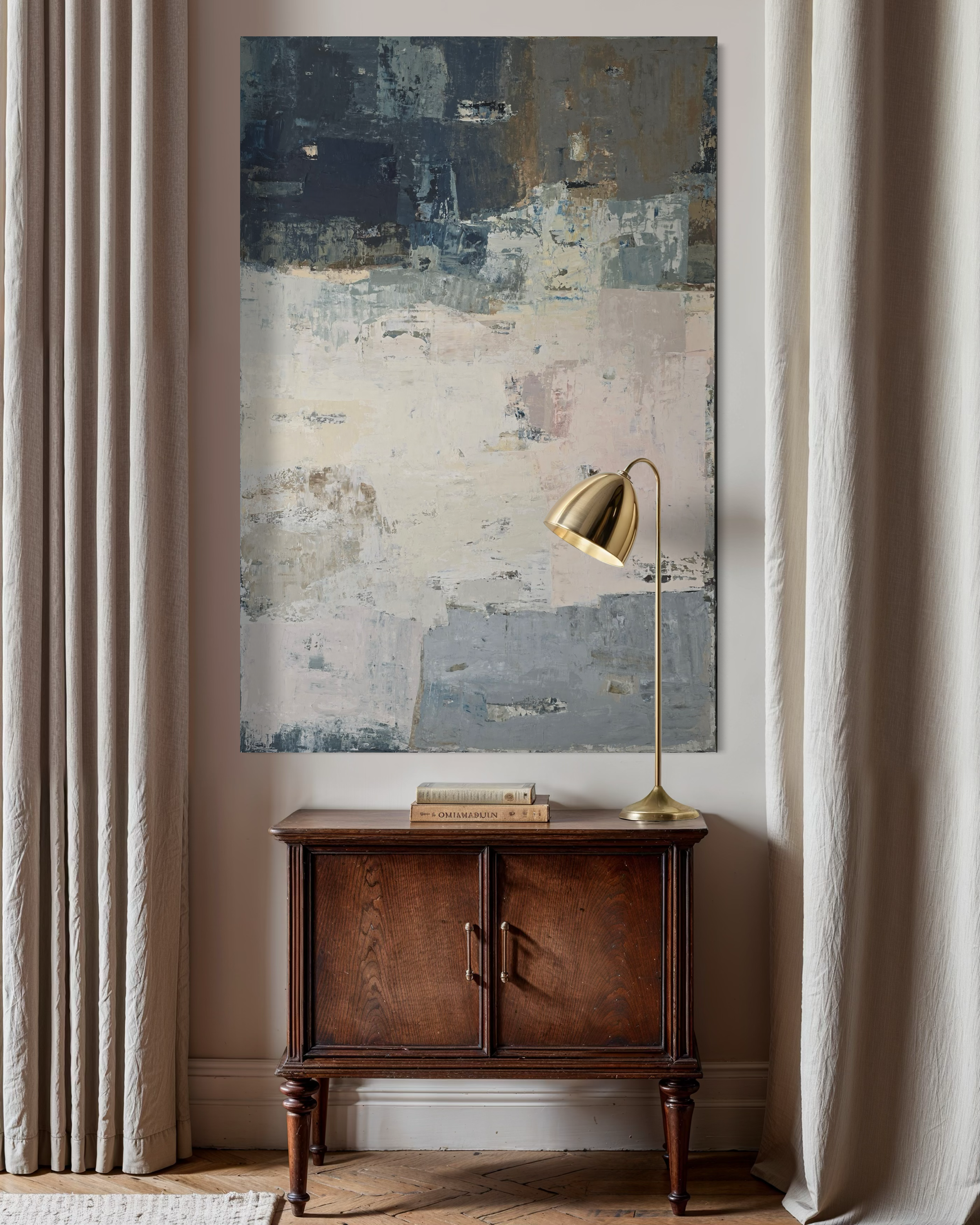 Abstract painting - A Sea Harbor. 150x100cm