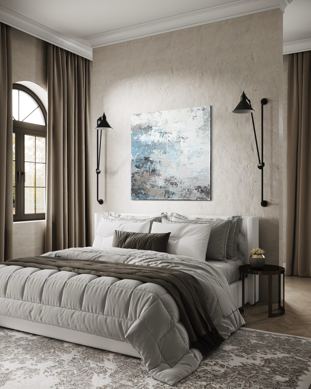 Abstraktes Gemälde – Thunderstorm. 110x110 cm