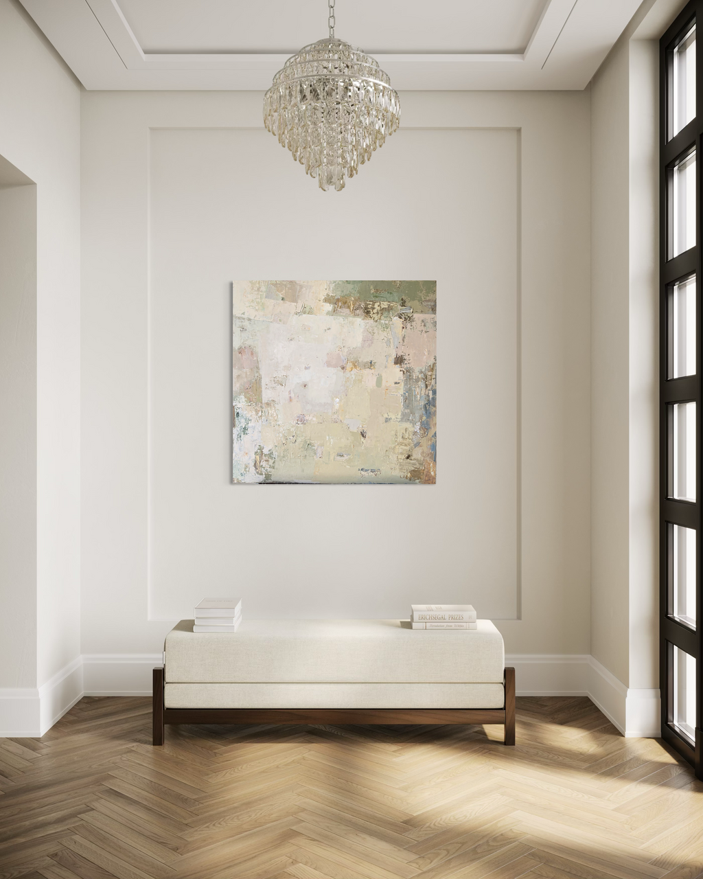 Abstraktus paveikslas - „Spring series No 2“. 100×100 cm