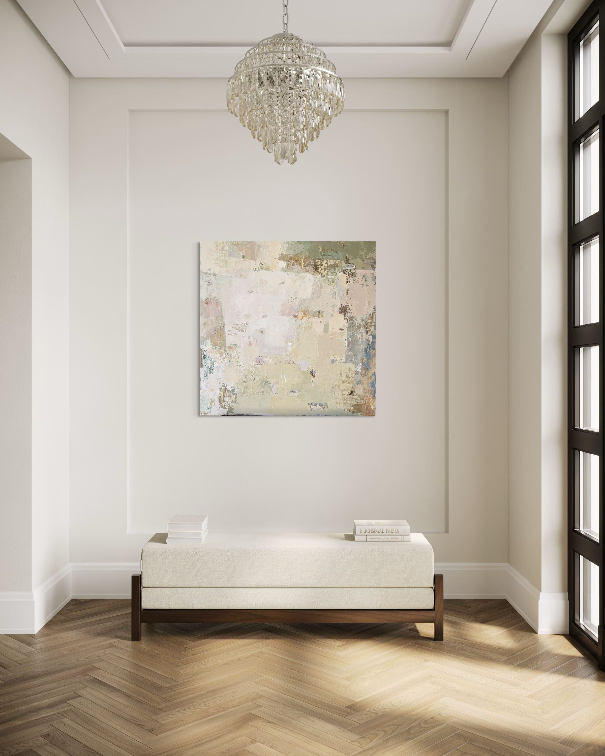 Abstraktus paveikslas - „Spring series No 2“. 100×100 cm