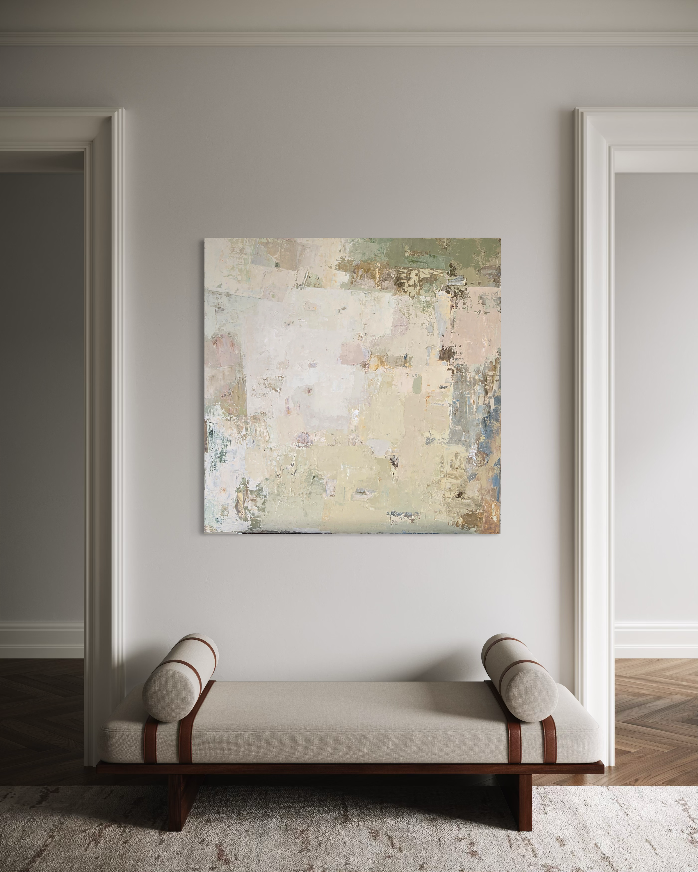 Abstraktus paveikslas - „Spring series No 2“. 100×100 cm