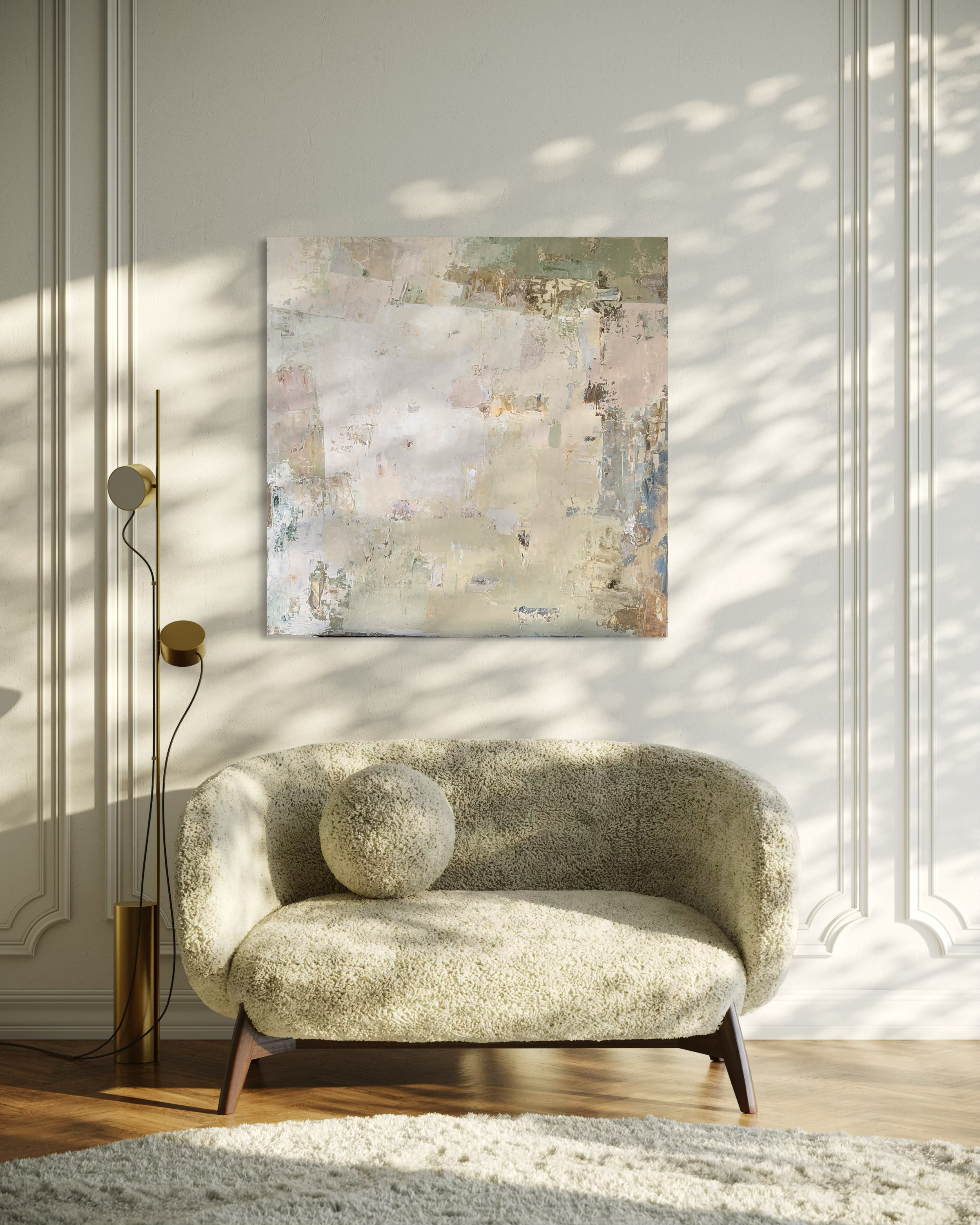 Abstraktus paveikslas - „Spring series No 2“. 100×100 cm