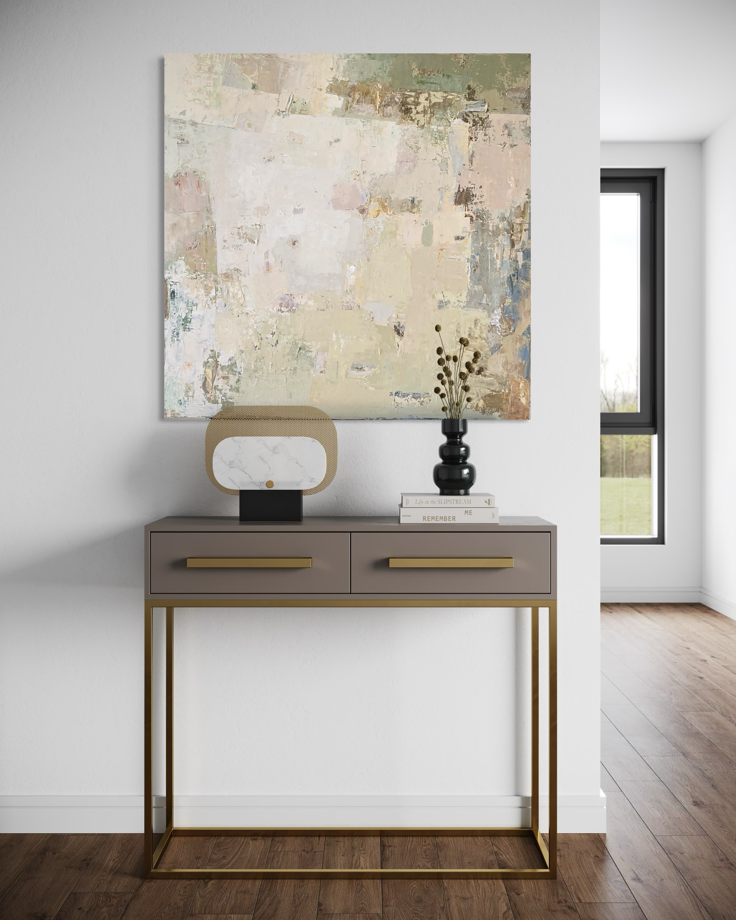 Abstract painting - Spring series No 2. 100x100 cm