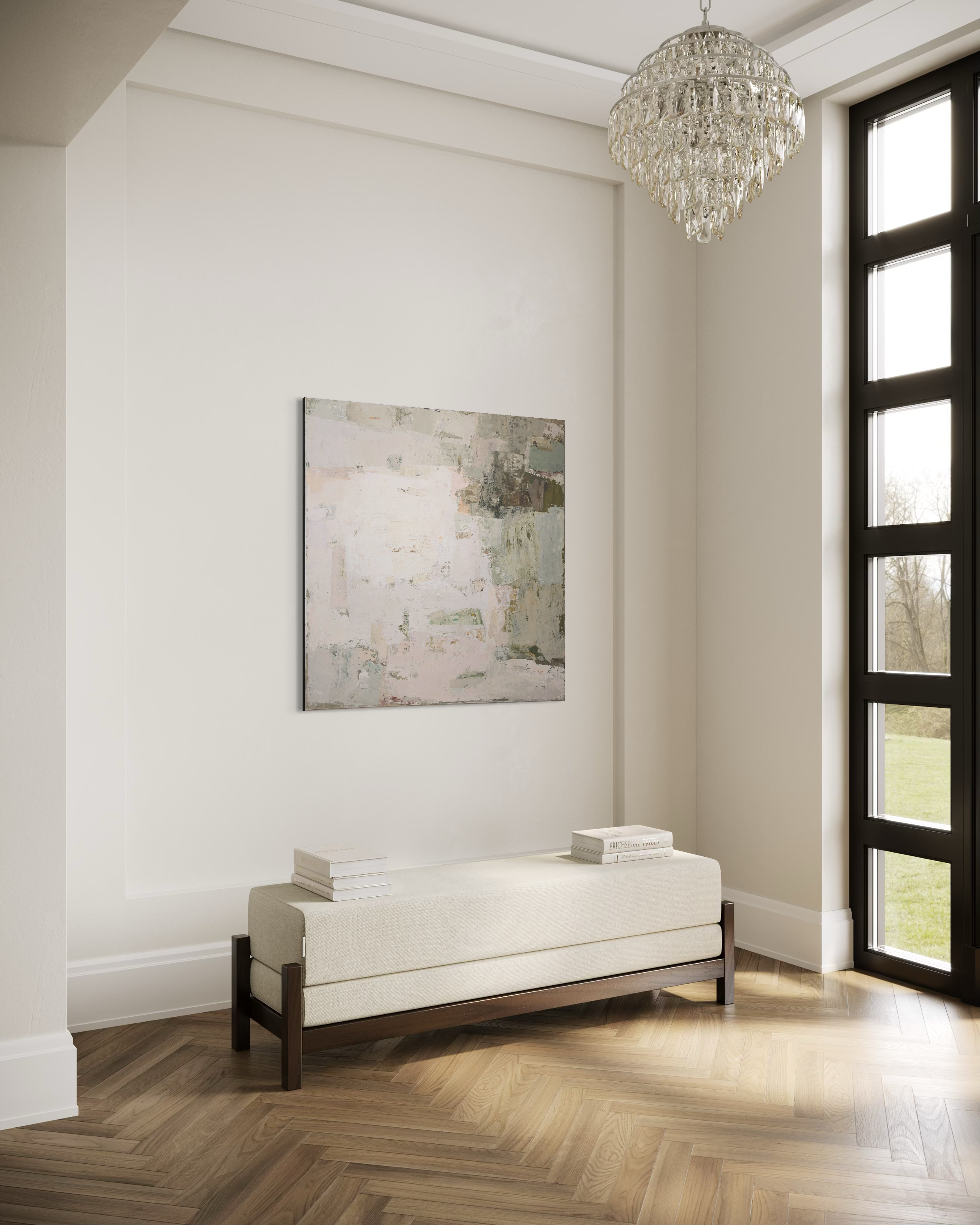 Light and airy abstract painting from Spring Series by Birute Studio, minimalist nature-inspired art for modern home.