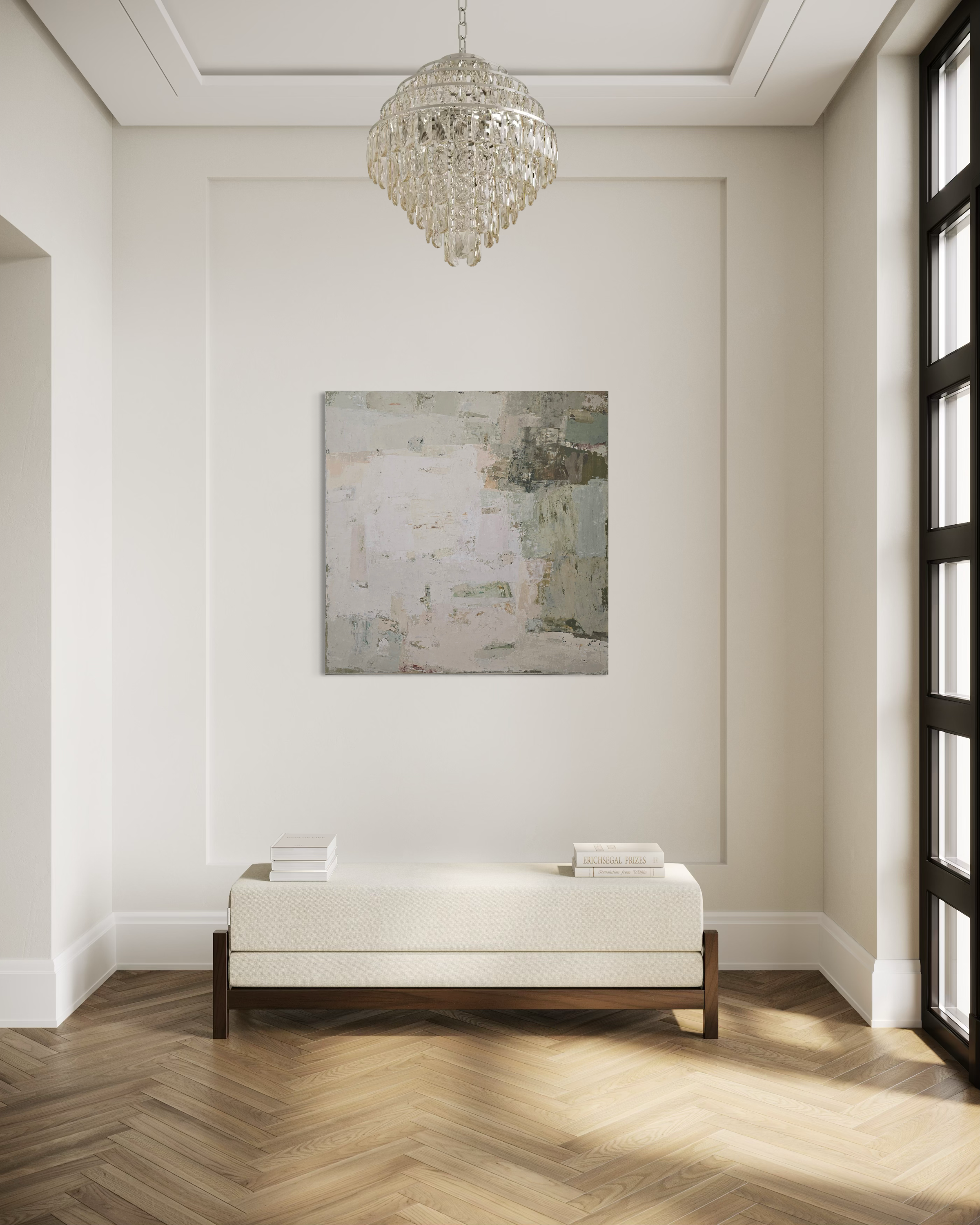 Light and airy abstract painting from Spring Series by Birute Studio, minimalist nature-inspired art for modern home.