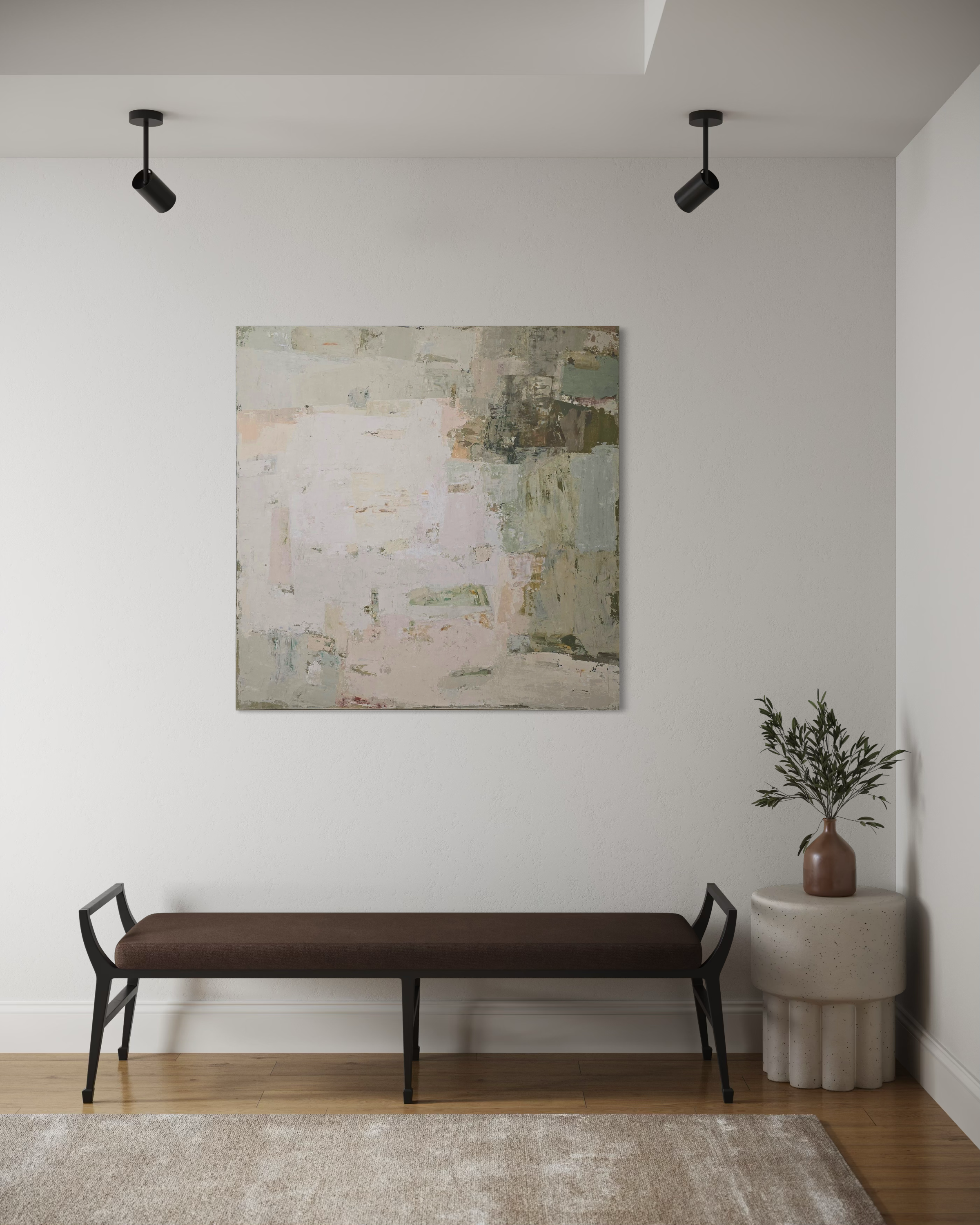 Light and airy abstract painting from Spring Series by Birute Studio, minimalist nature-inspired art for modern home.