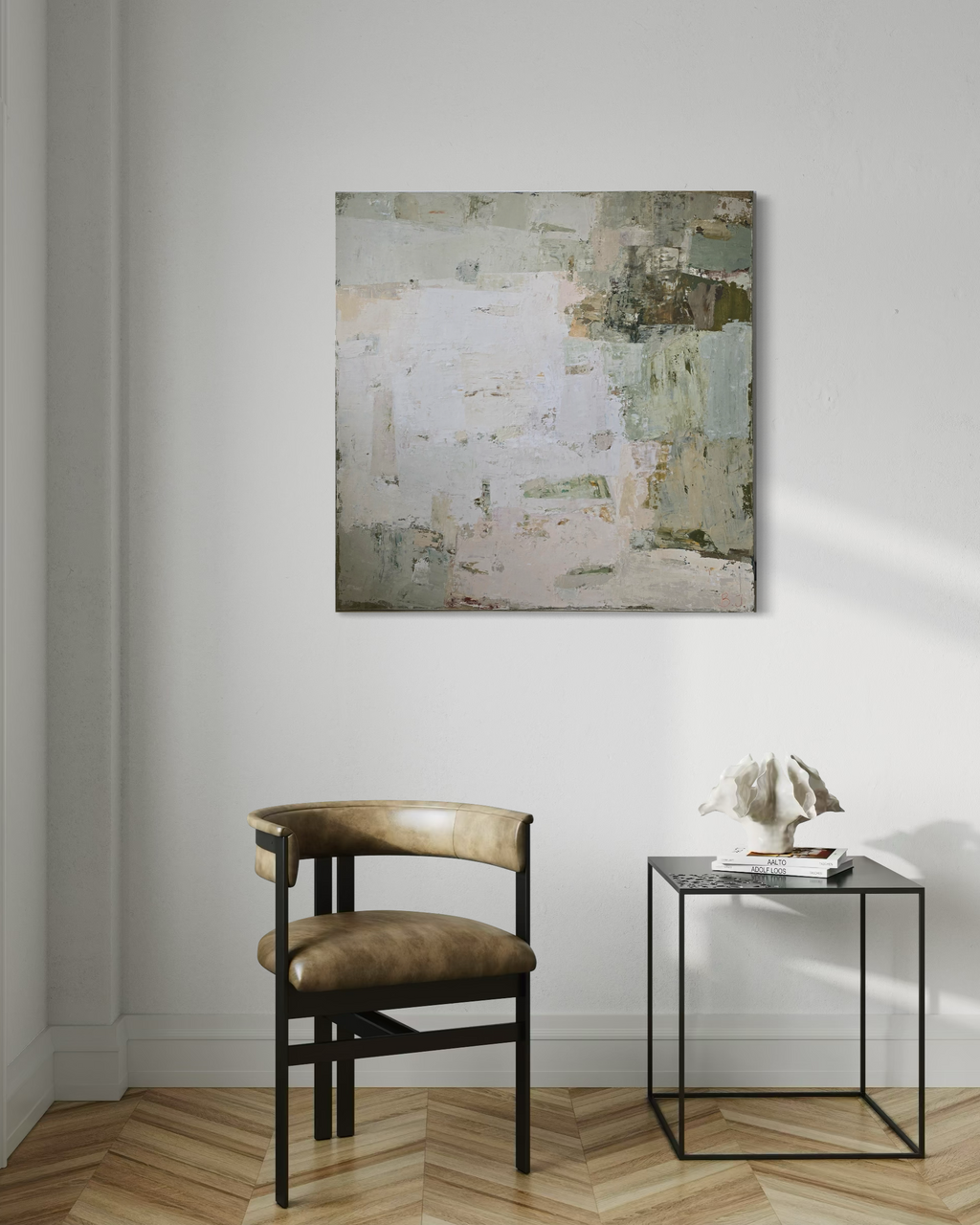 Abstaktus paveikslas - Spring series No 3. 100x100 cm