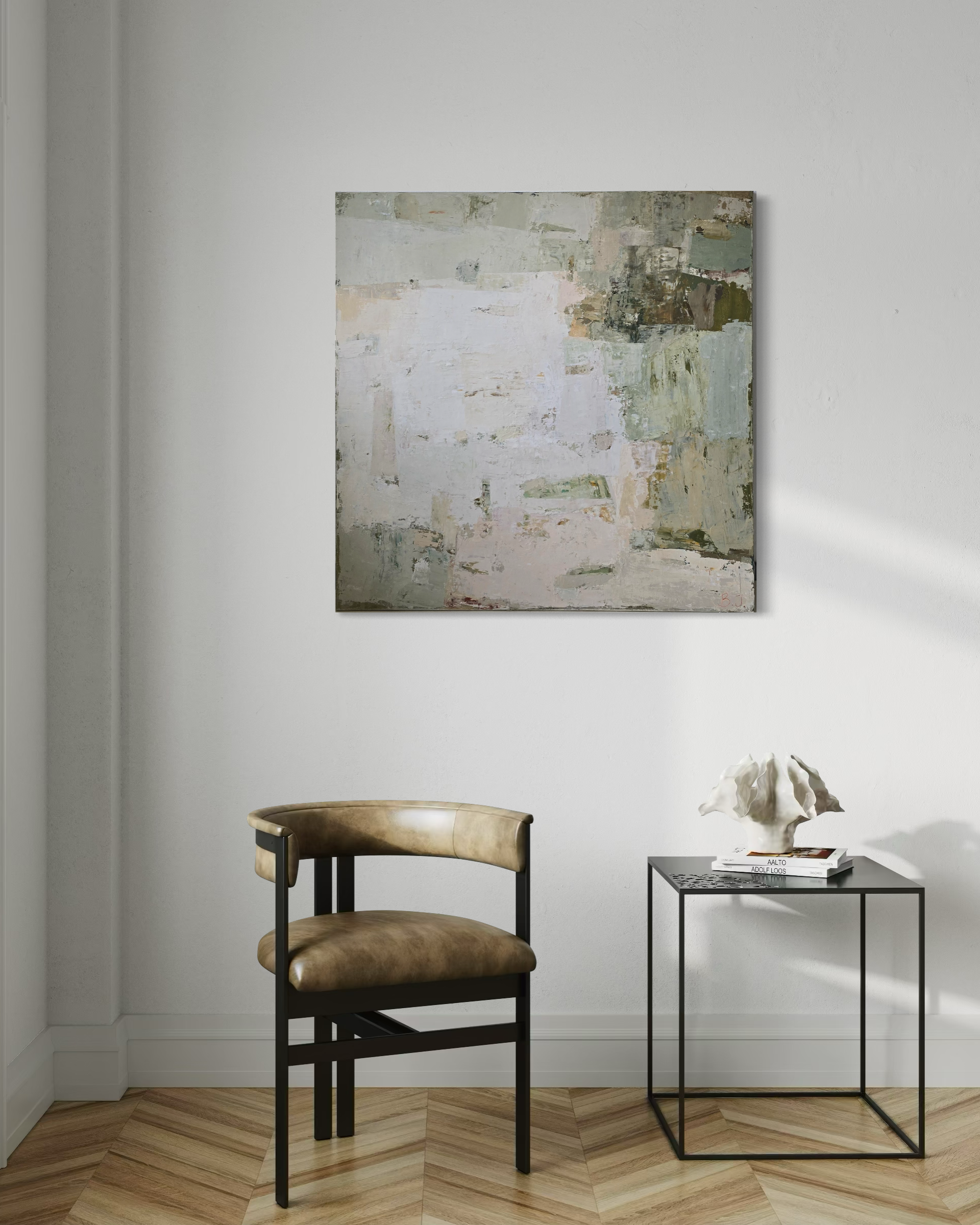 Abstaktus paveikslas - Spring series No 3. 100x100 cm