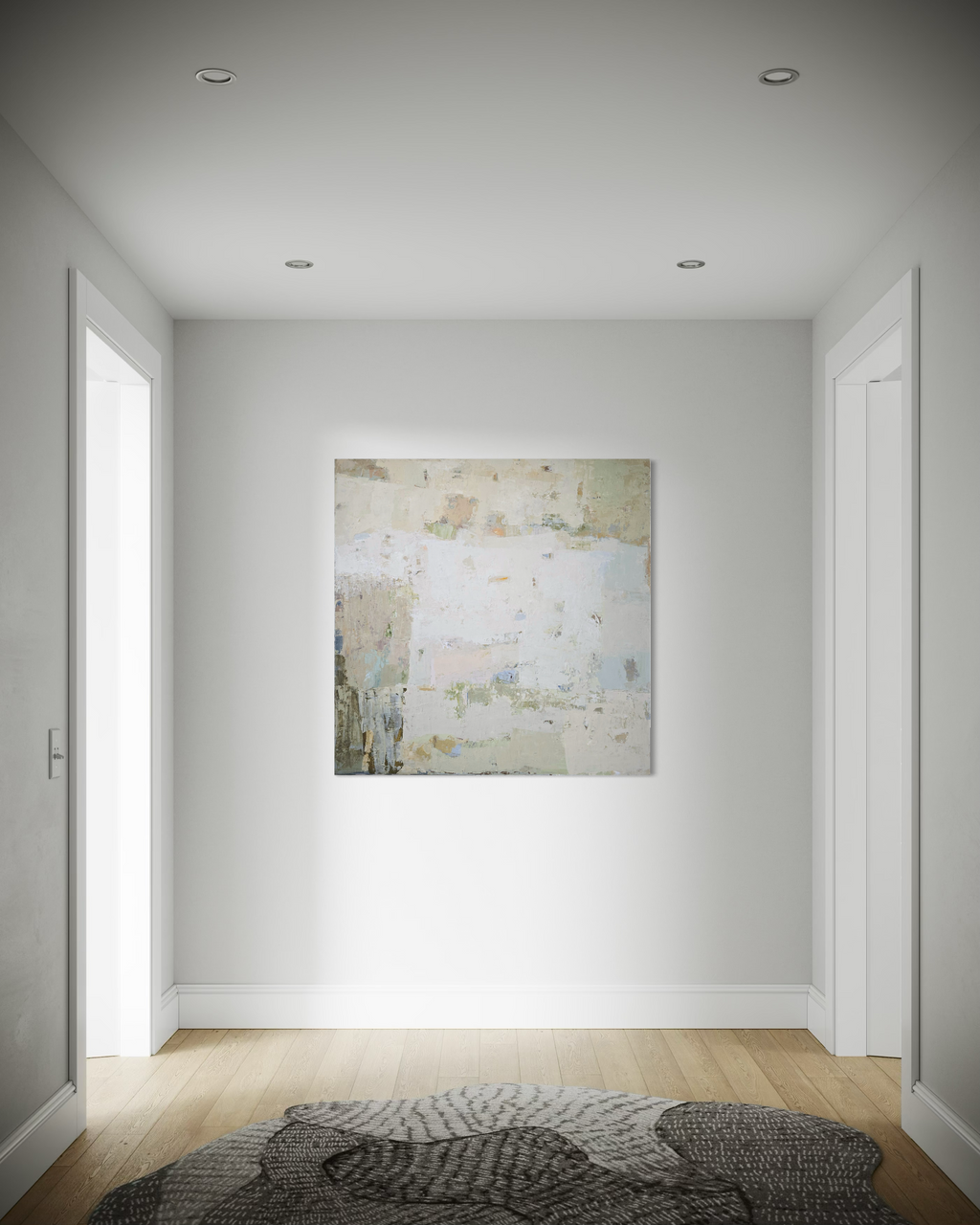 Abstract painting - Spring series No 4. 100x100 cm