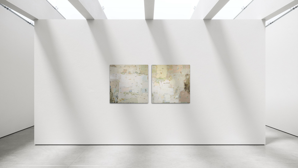 Abstract painting - Spring series No 4. 100x100 cm