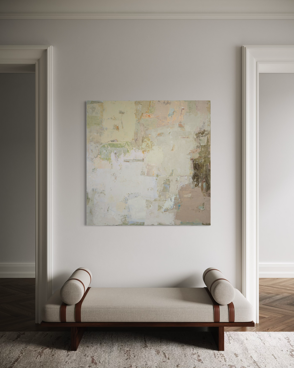 Abstract painting - Spring series No 5. 100x100 cm
