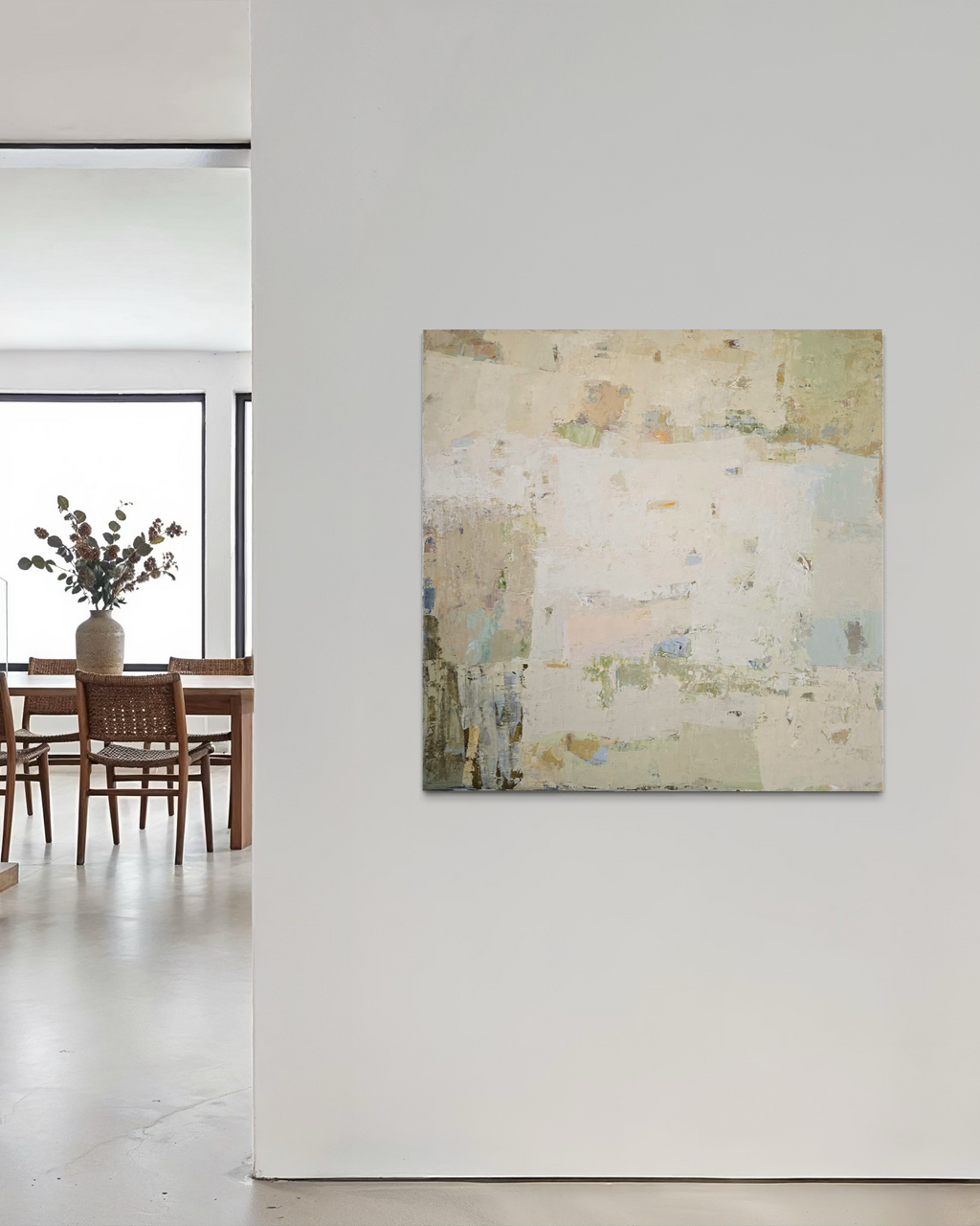 Abstract painting - Spring series No 4. 100x100 cm