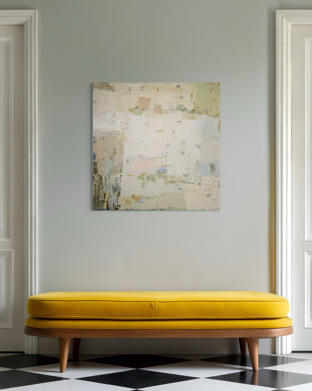 Abstract painting - Spring series No 4. 100x100 cm