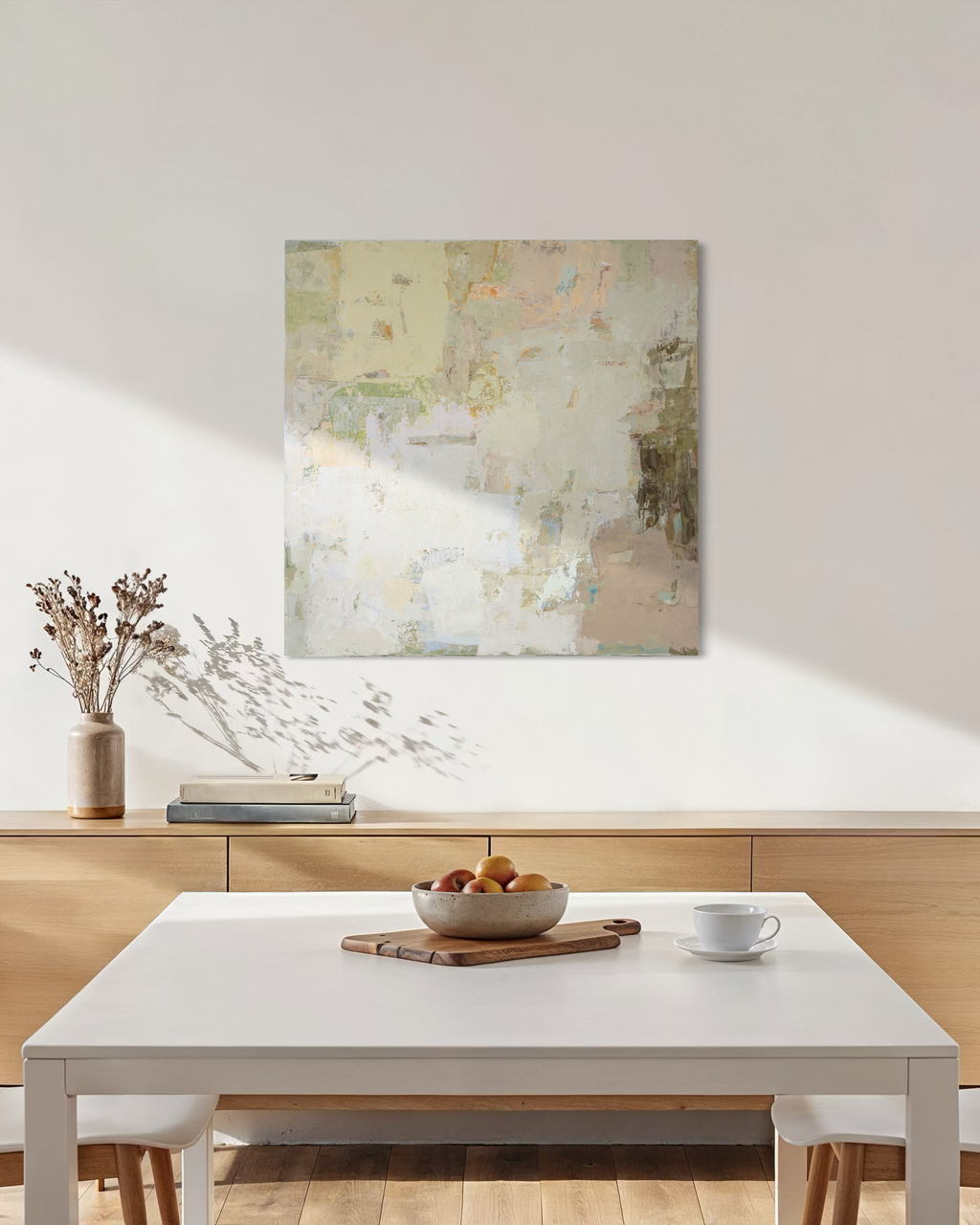 Abstract painting - Spring series No 5. 100x100 cm