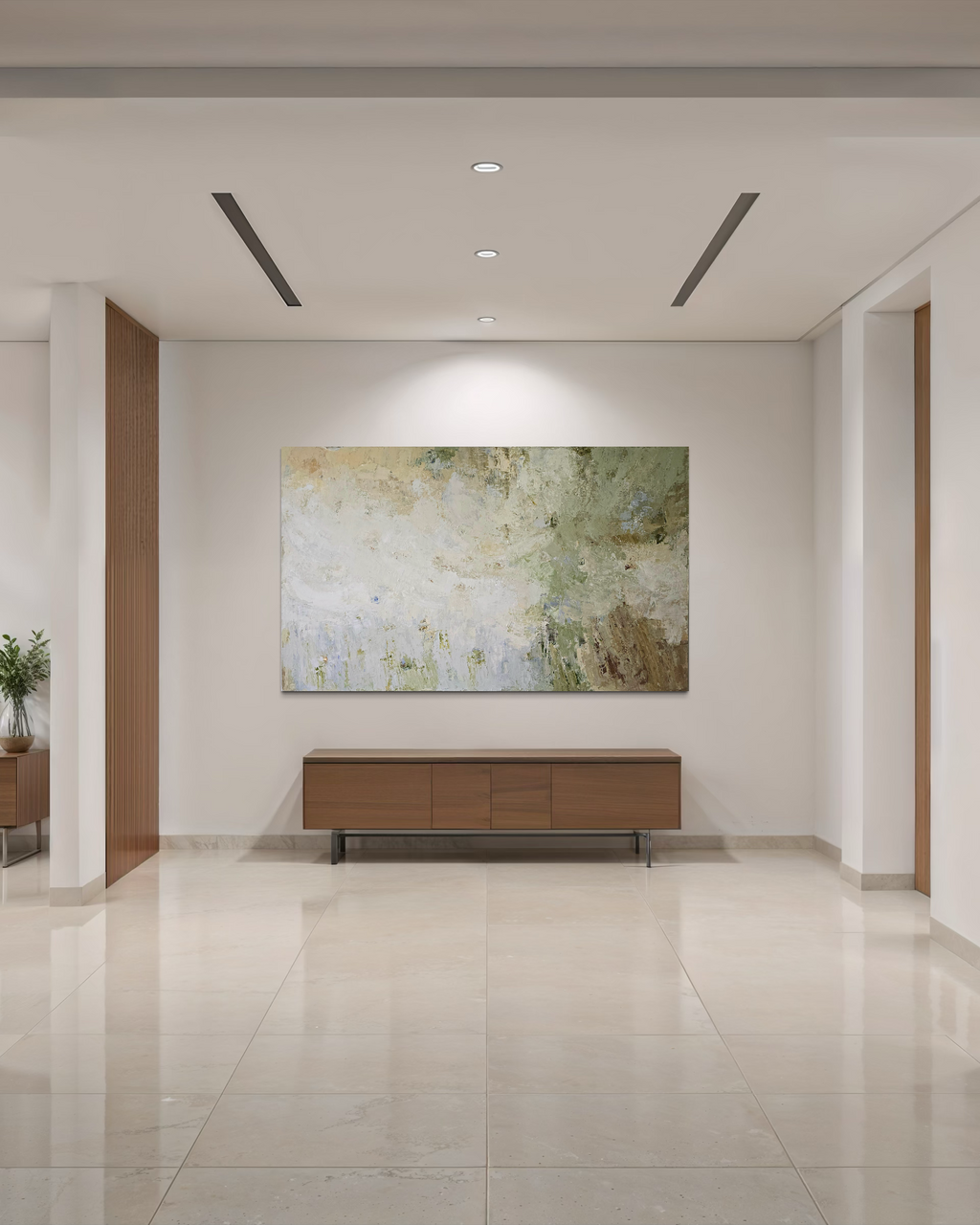 Extra Large Abstract Painting - Above Lithuanian Lakes 250x150 cm