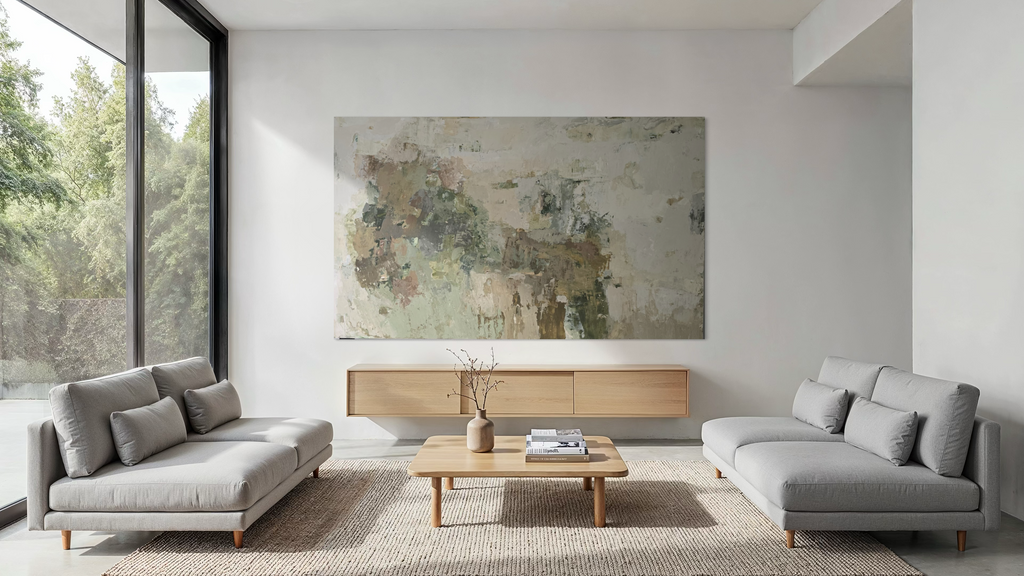 Didelis originalus abstraktus paveikslas – What I Kept of Autumn. 250 x150 cm