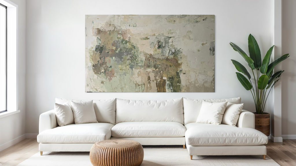 Didelis originalus abstraktus paveikslas – What I Kept of Autumn. 250 x150 cm