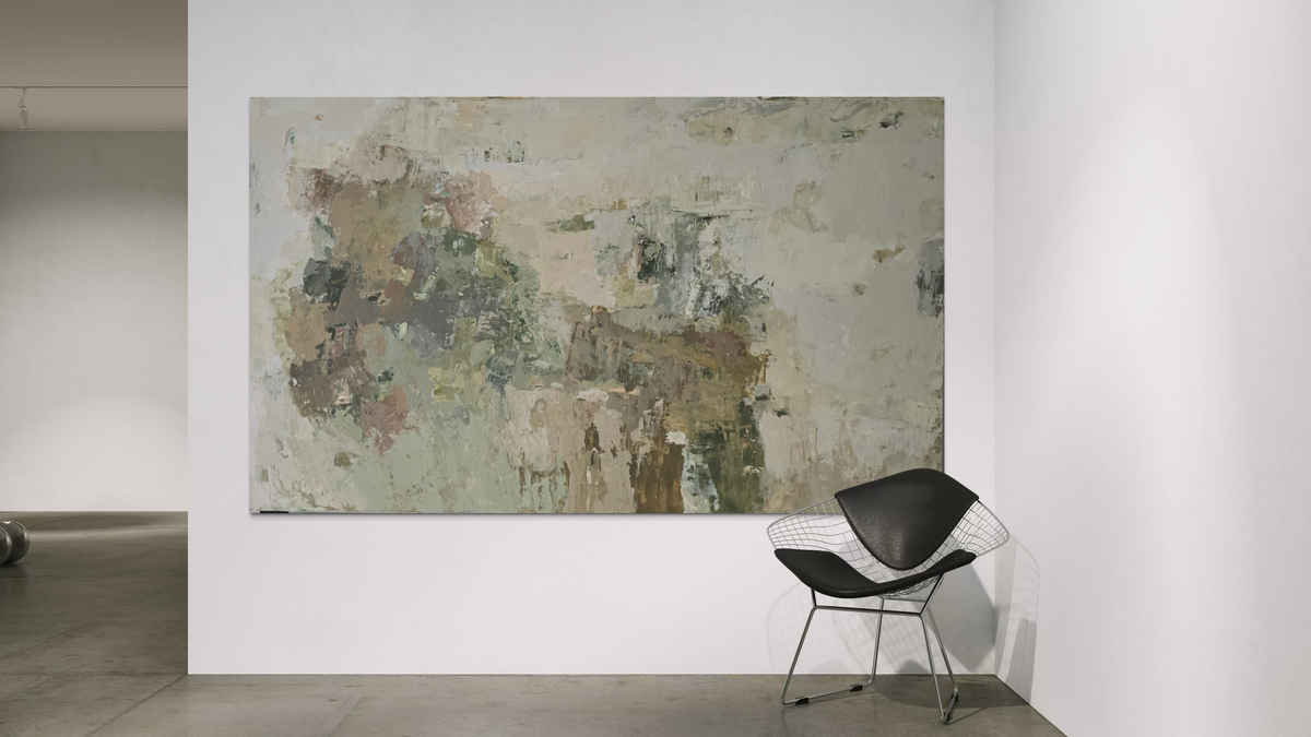 Didelis originalus abstraktus paveikslas – What I Kept of Autumn. 250 x150 cm