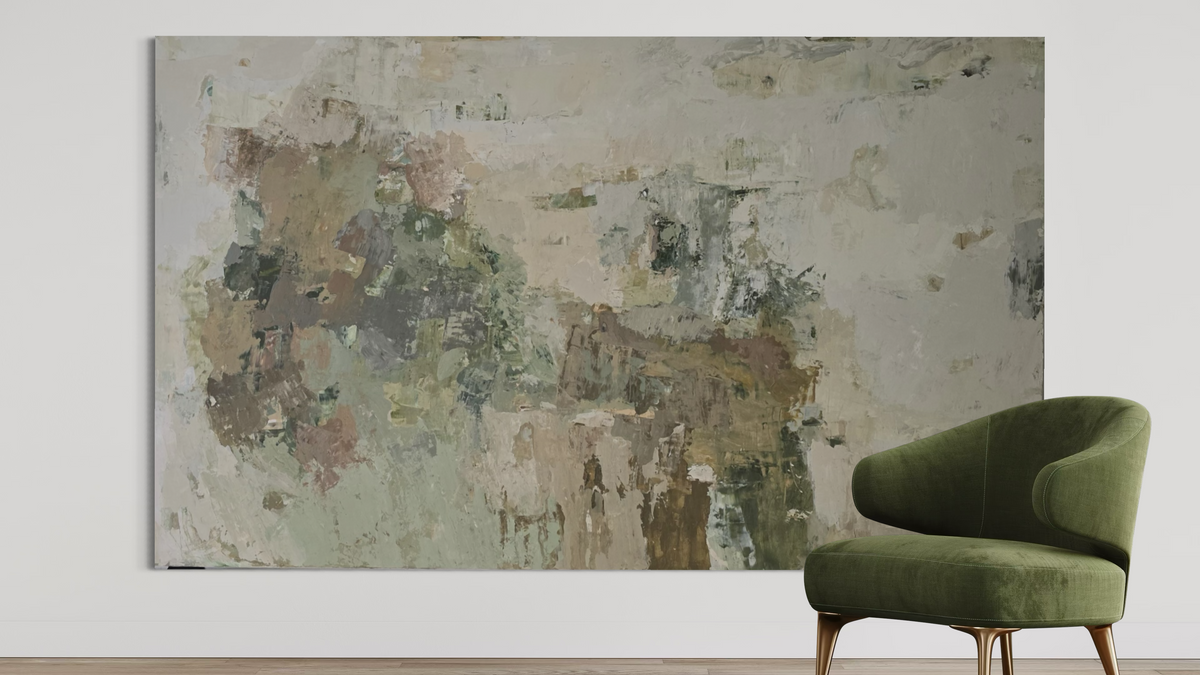 Didelis originalus abstraktus paveikslas – What I Kept of Autumn. 250 x150 cm