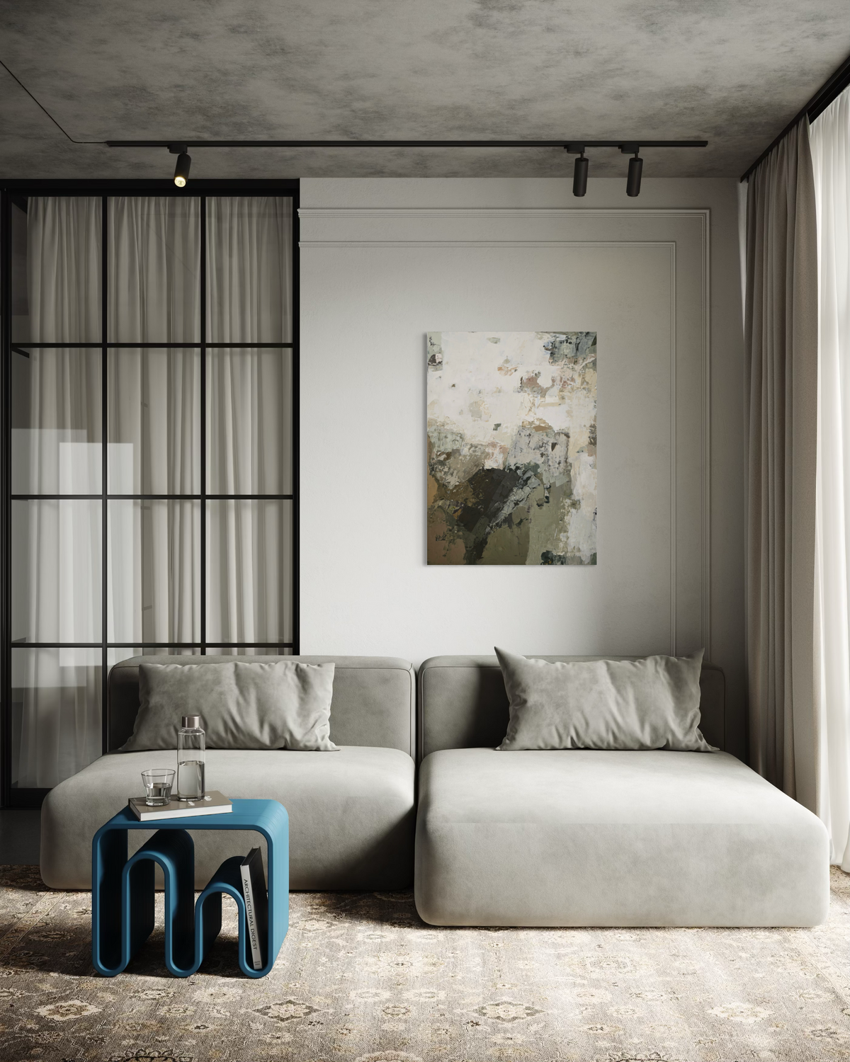 Original Abstract Painting - Last Harvest. 110x80 cm