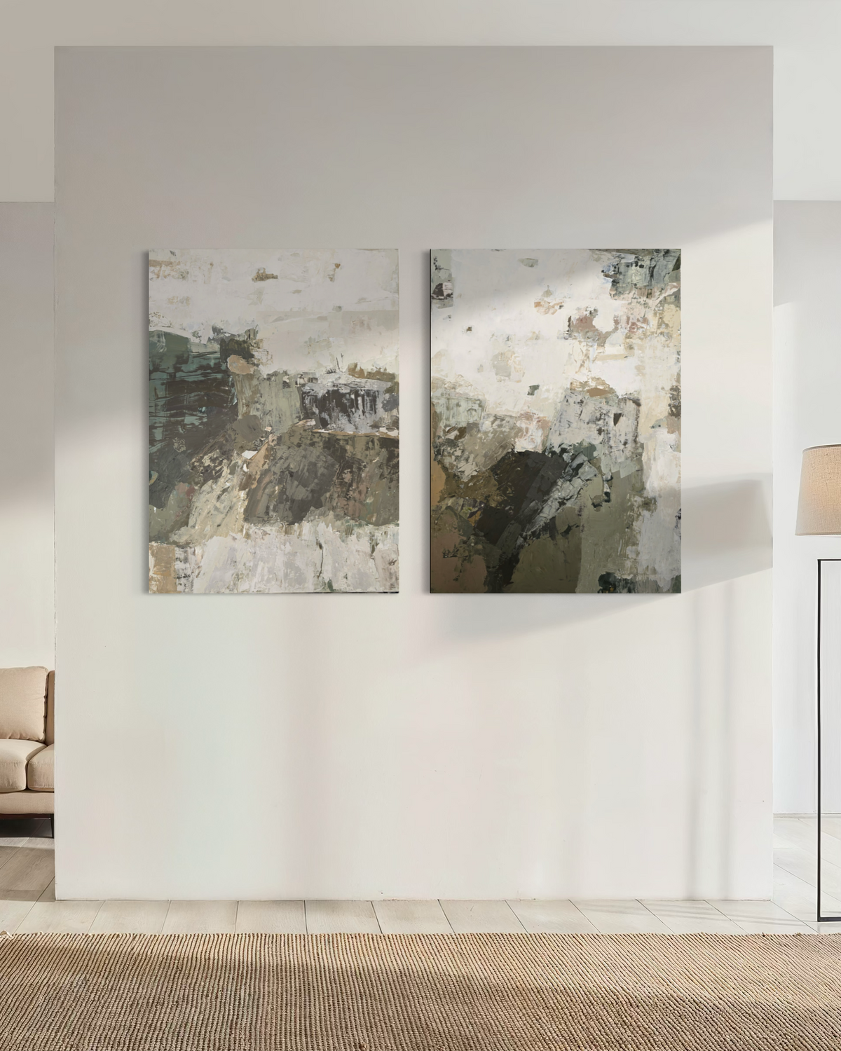 Didelis originalus paveikslas – The Land Goes Quiet. 110x80 cm