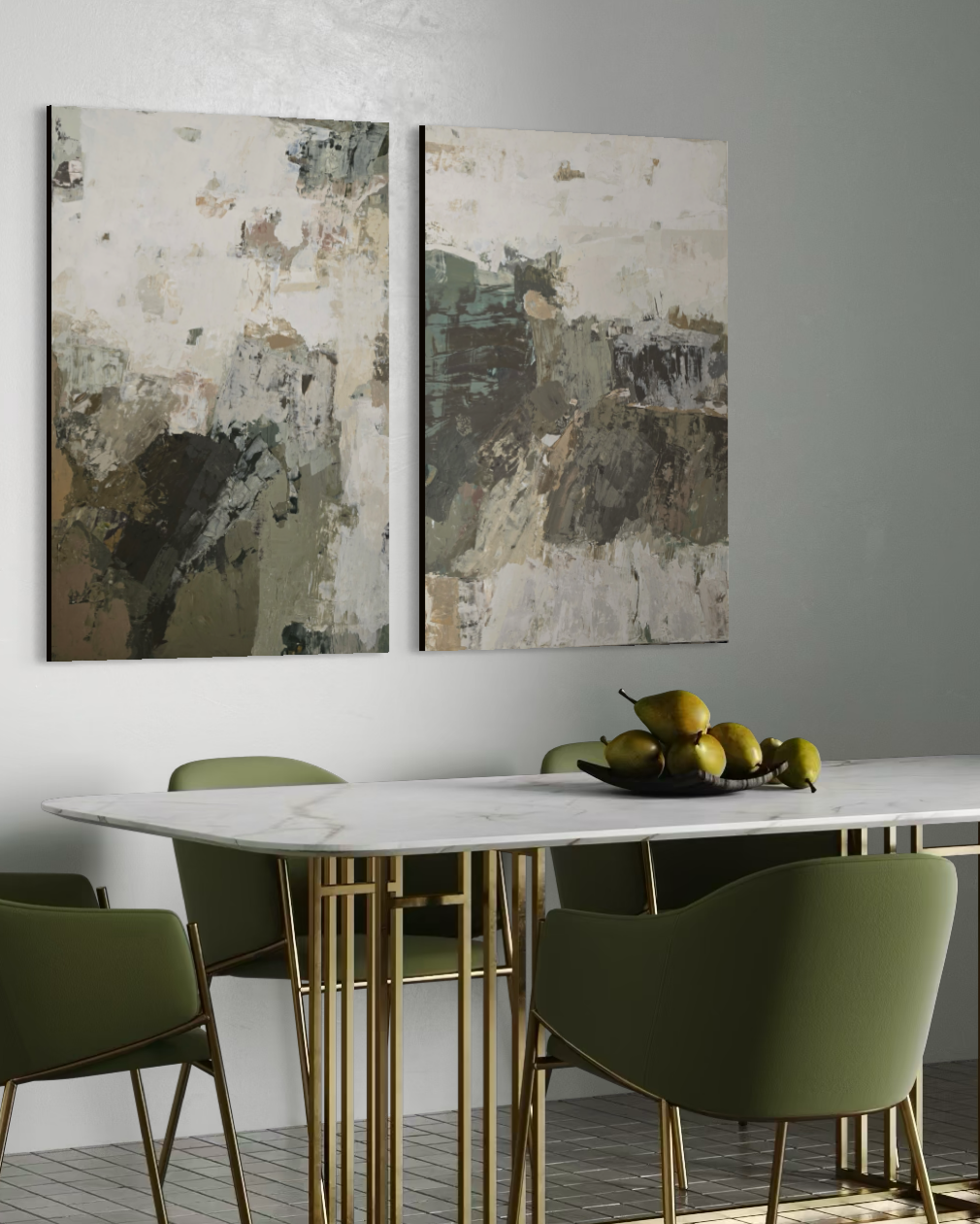 Didelis originalus paveikslas – The Land Goes Quiet. 110x80 cm