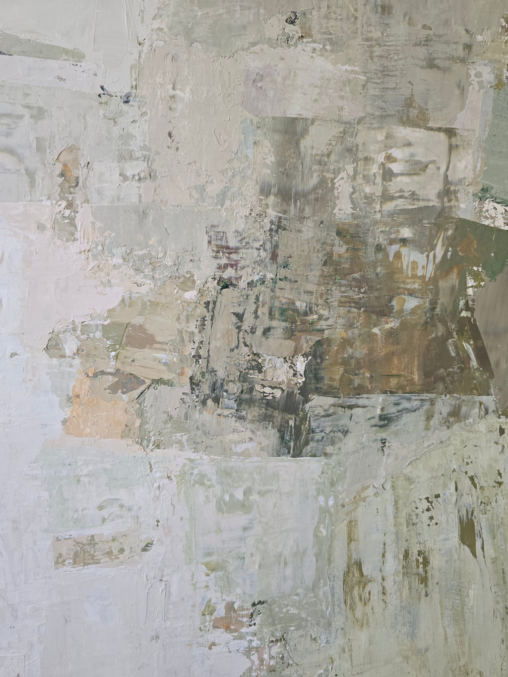 Original contemporary painting Spring Series, luminous layers and organic textures for a peaceful interior.