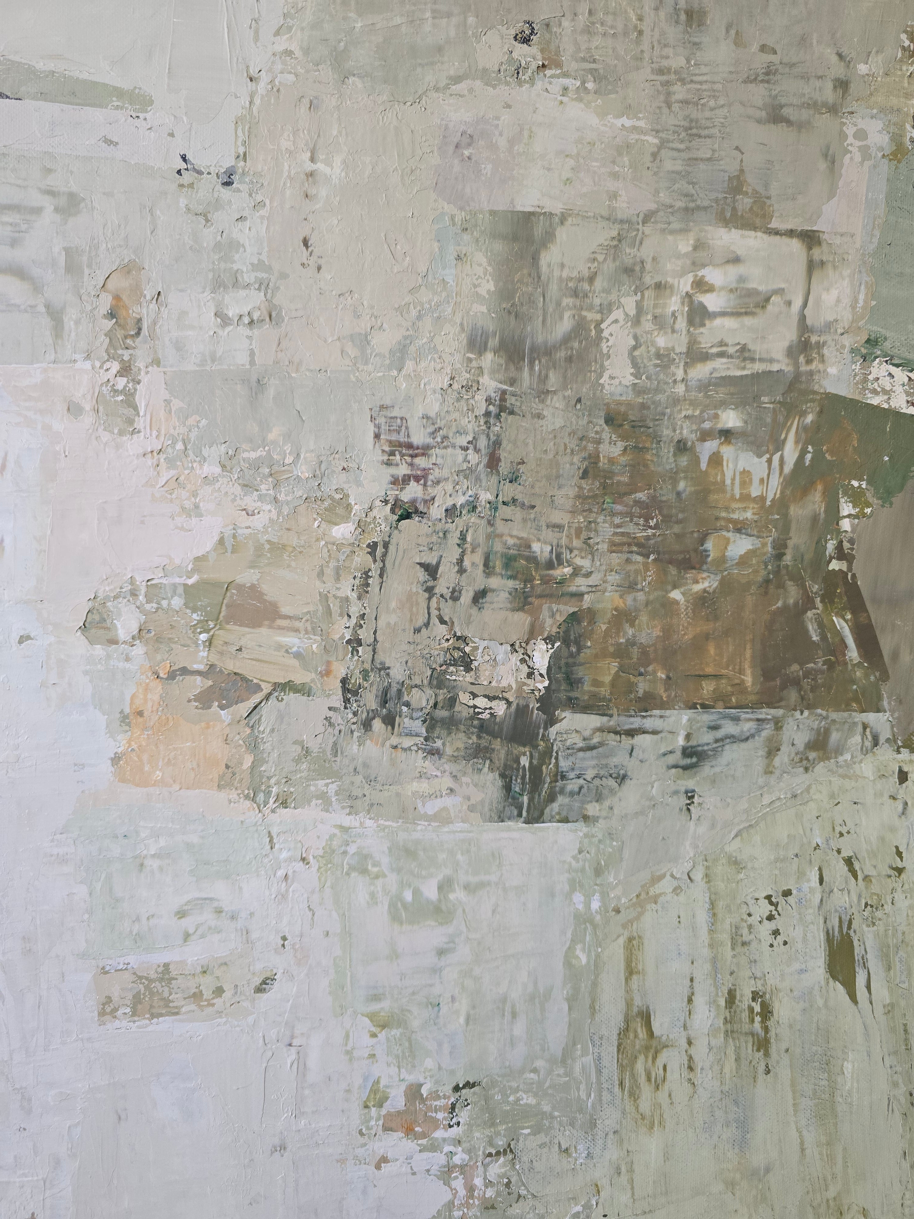 Original contemporary painting Spring Series, luminous layers and organic textures for a peaceful interior.