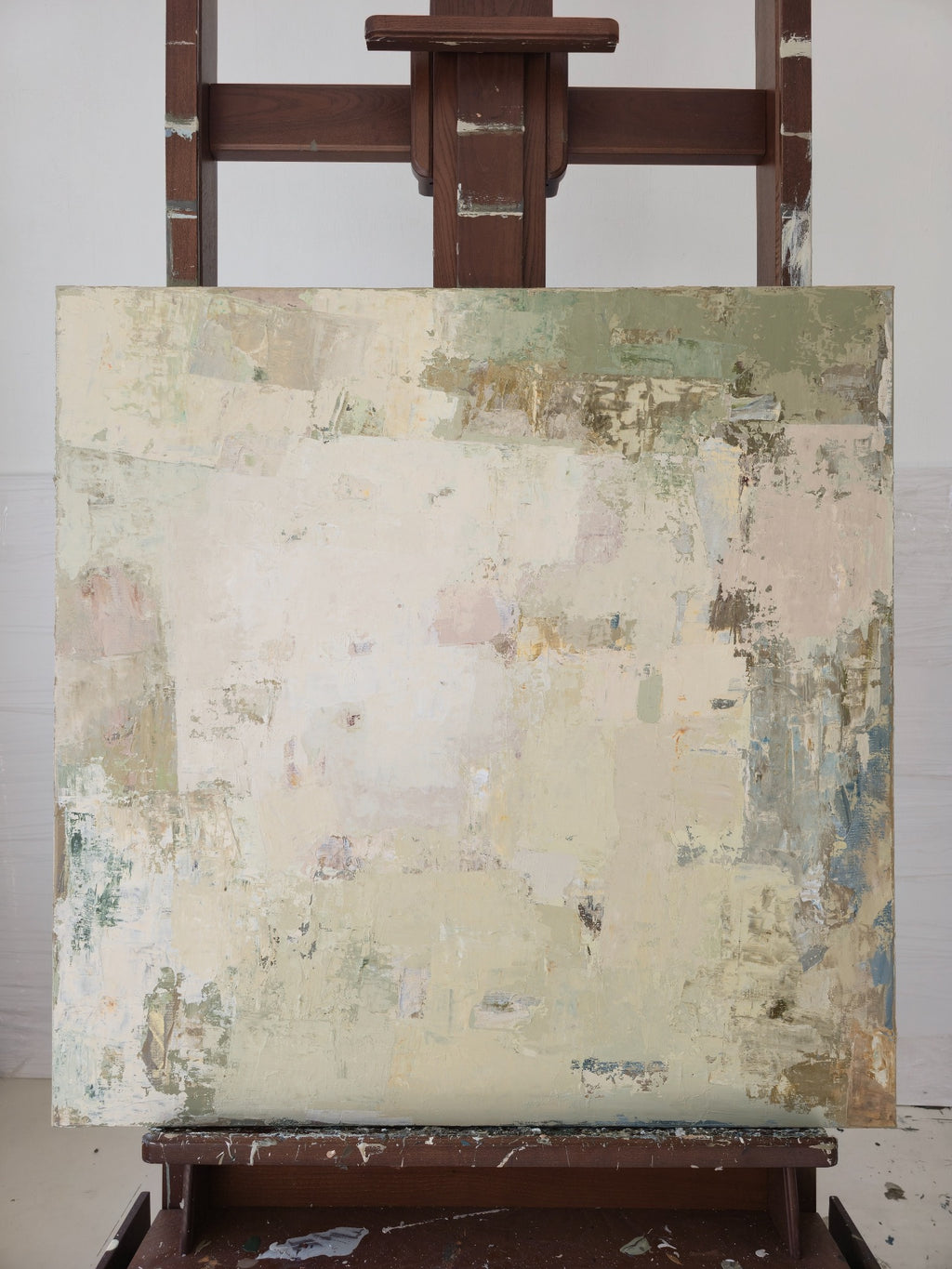 Abstraktus paveikslas - „Spring series No 2“. 100×100 cm